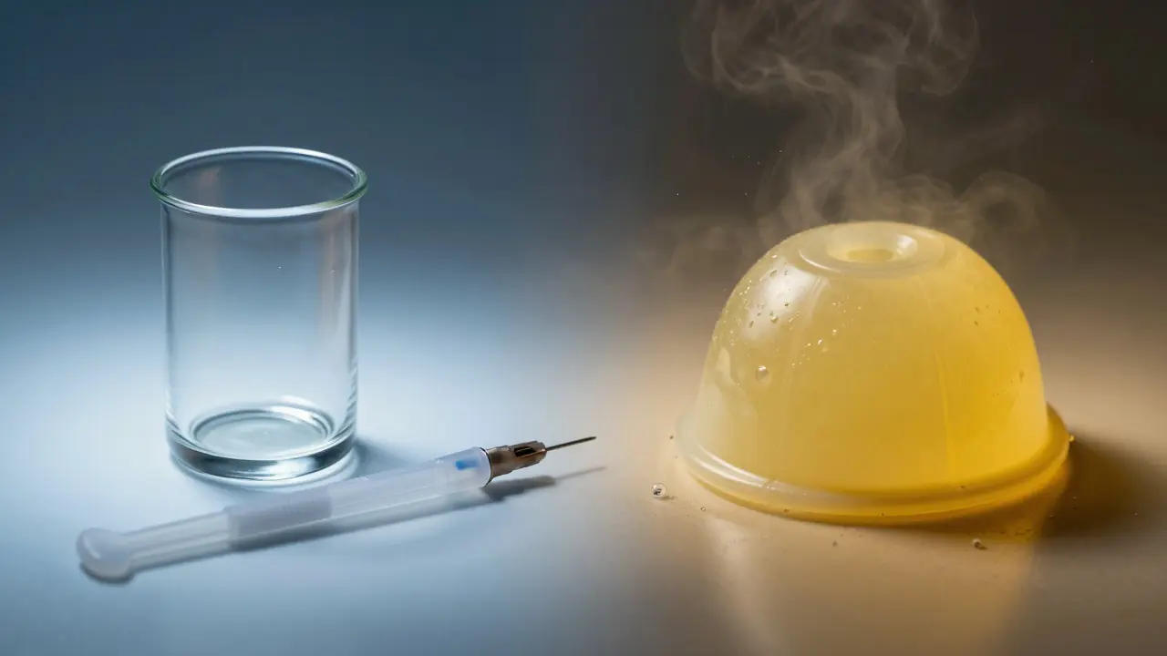 Konceptuálne porovnanie bezpečného silikónu a toxického plastového materiálu